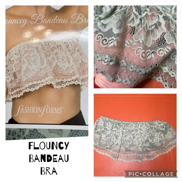 Flouncy Bandeau Bra Size S NEW - Picture 1 of 7
